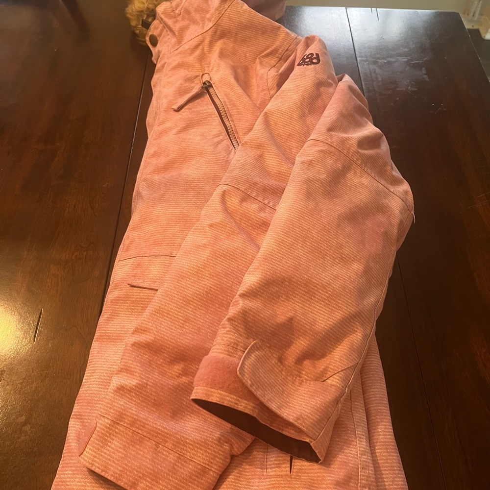 Pink Winter Jacket with Logo